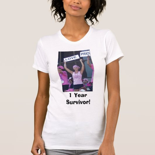 Marlene, 1 jaar overlevende! t-shirt (Voorkant)
