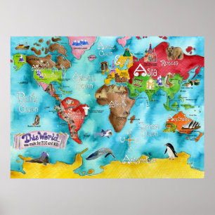 Marley Ungaro's "DEZE WERELD..." kinderkaart Poster