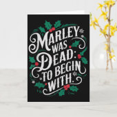 Marley Was Dead_ Om Te Beginnen Funny Novelty Chri Kaart (Gele Bloem)