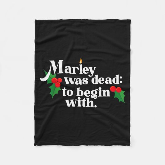 Marley Was Dead_ To Begin With Charles Ens Christm Fleece Deken (Voorkant)
