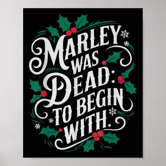 Marley Was Dead_ To Begin With Funny Novelty Chris Poster (Voorkant)