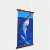 Marlijn & dolfijnvissen hangend wandkleed (Gebogen)