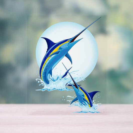 Marlin Bleu Jaillissant de l'Océan (Neutre)