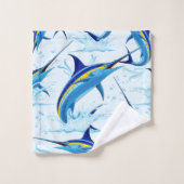 Marlin Bleu Jaillissant de l'Océan (Gant de toilette)