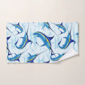 Marlin Bleu Jaillissant de l'Océan (Serviette à main)