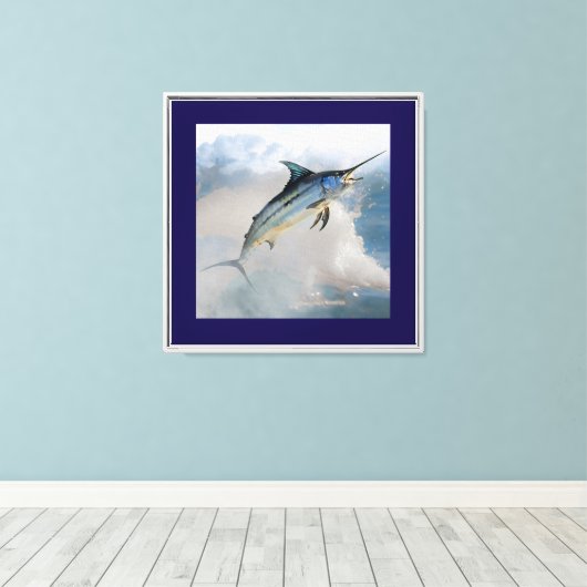 Marlin de saut d'impression en toile étirée (Insitu (Plancher de Bois))