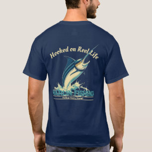 Marlin Fish-Hooked op het Reel Life T-shirt