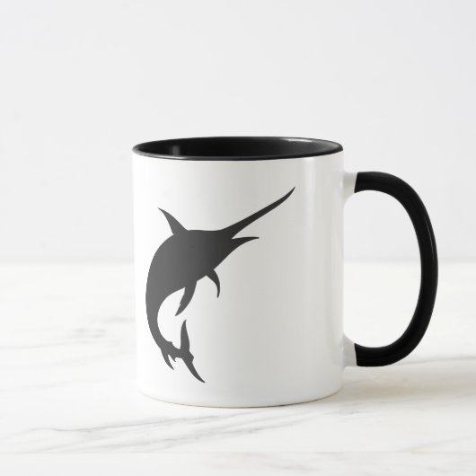 Marlin fish silhouette - Kies achtergrondkleur Mok (Rechts)