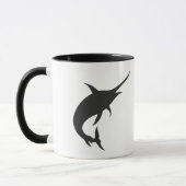 Marlin fish silhouette - Kies achtergrondkleur Mok (Links)