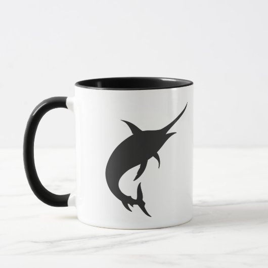 Marlin fish silhouette - Kies achtergrondkleur Mok (Links)