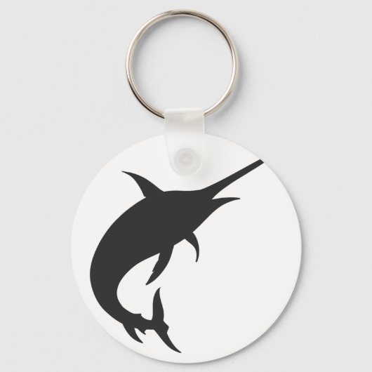 Marlin fish silhouette - Kies achtergrondkleur Sleutelhanger (Voorkant)