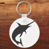 Marlin fish silhouette - Kies achtergrondkleur Sleutelhanger (Voorkant)