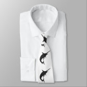 Marlin fish silhouette - Kies achtergrondkleur Stropdas (Gebonden)