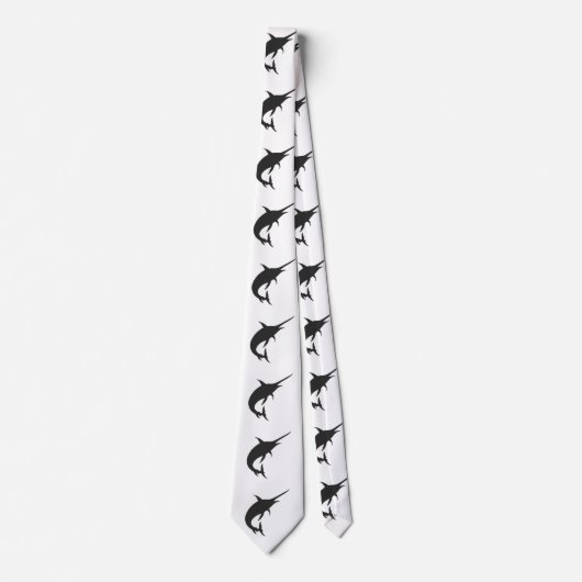 Marlin fish silhouette - Kies achtergrondkleur Stropdas (Voorkant)