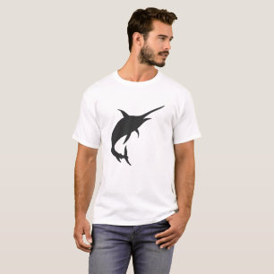 Marlin fish silhouette - Kies achtergrondkleur T-shirt