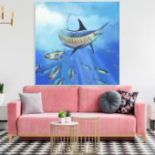 Marlin Hunt Canvas Afdruk (Insitu (Woonkamer))