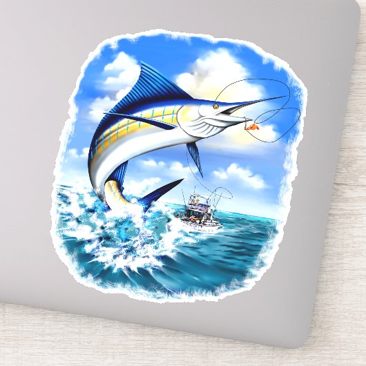 Marlin Ocean Sport Vissen  Sticker (Detail)