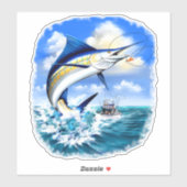 Marlin Ocean Sport Vissen  Sticker (Vel)