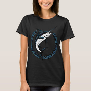 Marlin Ocean Strike – Blauwe Marlijn Springen op T-shirt