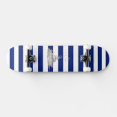 Marlin Vist Chrome over Nautical Stripes Skateboard (Horizontaal)