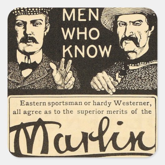  Marlin Vuurwapens Geweer Pistool Ad Sticker Set (Voorkant)