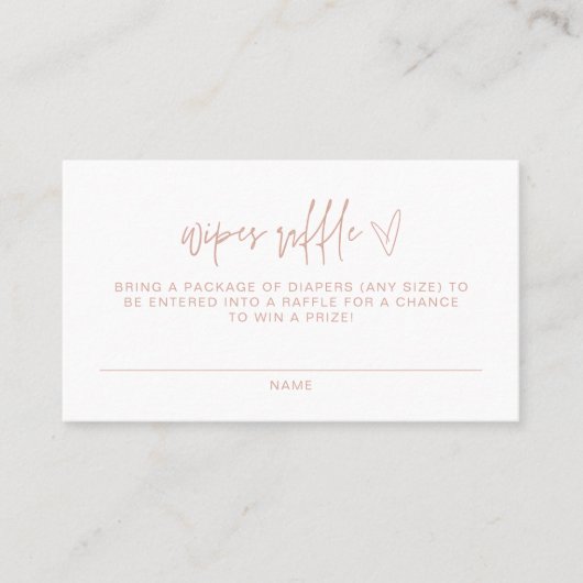 MARLO Bohemian Blush Baby Wipes Raffle Ticket (Voorkant)