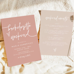 MARLO Boho Blush Bachelorette Weekend Itinerary Kaart