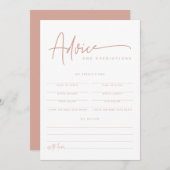 MARLO Boho Blush Pink Baby Advice & Predications Kaart (Voorkant / Achterkant)