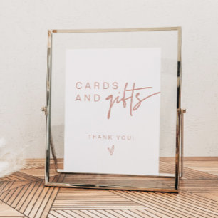 MARLO Boho Blush Pink Cards & Gifts Sign Poster