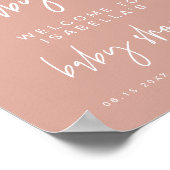 MARLO Boho Blush Pink Shower WelkomstPoster Poster (Hoek)