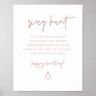 MARLO Boho Blush Ring Hunt Bruiloft Feestspel Poster
