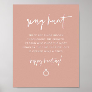MARLO Boho Blush Ring Hunt Bruiloft Spel Pos Poster