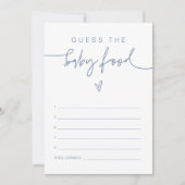 MARLO Boho Dusty Blue Raad het Baby-voedselspel Kaart (Voorkant)