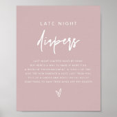 MARLO Boho Dusty Roos Late Night Diapers Game Poster (Voorkant)