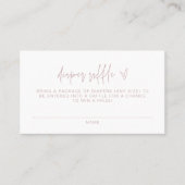 MARLO Boho Dusty Rose Baby Diaper Raffle Ticket (Devant)