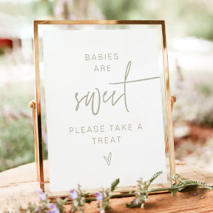 MARLO Boho Sage Green Baby's zijn zoet gebaar Poster