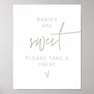 MARLO Boho Sage Green Baby's zijn zoet gebaar Poster