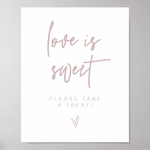 MARLO Boho Stof Roze Liefde is een Zoete Traktatie Poster