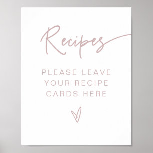 MARLO Boho Stof Roze Roze Bruiloft Recepten Poster