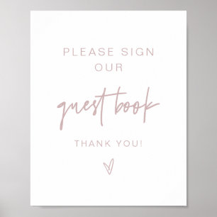 MARLO Boho Stof Roze Roze Guestbook Bord Poster