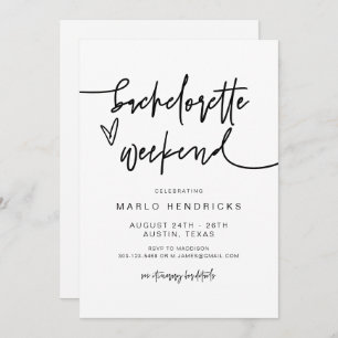 MARLO Bold Contemmodern Bachelorette Itinerary Kaart