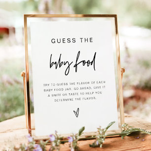 MARLO Bold Guess the Baby Food Game Poster