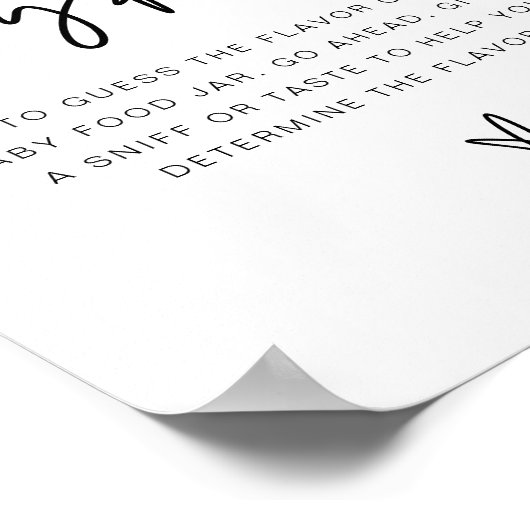 MARLO Bold Guess the Baby Food Game Poster (Coin)