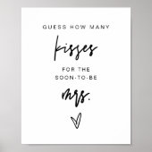 MARLO Bold Hoeveel Kisses Vrijgezellenfeest Game Poster (Voorkant)