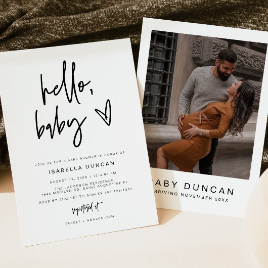 MARLO Bold Invitation Baby shower contemporain