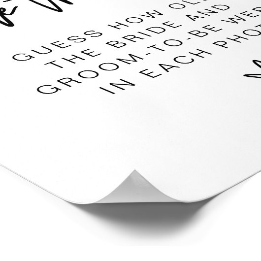 MARLO bold Modern hoe oud ze waren Poster (Hoek)