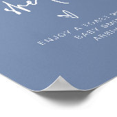 MARLO Dusty Blue Bohemian Pop als haar Poppen teke Poster (Hoek)