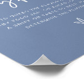 MARLO Dusty Blue Boho raadt het Baby-voedselspel Poster (Hoek)