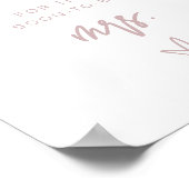 MARLO Dusty Rose Hoeveel Kusjes Bruidsfeest Spel  Poster (Hoek)