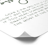 MARLO Modern Boho Forest Green zegt niet dat je Ba Poster (Hoek)